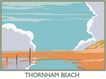 Thornham, norfolk, Railway posters, posters, Bryan Harford, Beach, North Norfolk, 