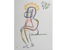 figure, ink, canvas, bryan harford, painting