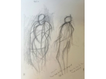 Two Figures, pencil drawing, norfolk, bryan harford