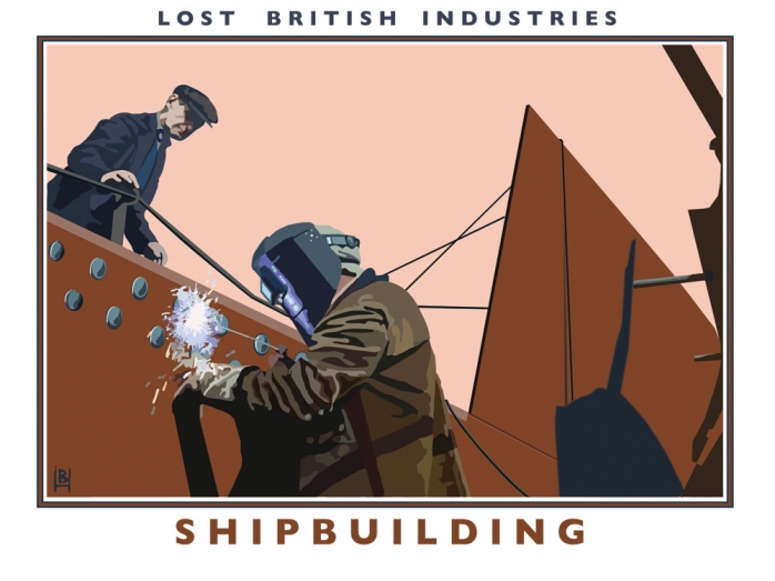 posters, railway posters, norfolk, bryan harford, shipbuilding