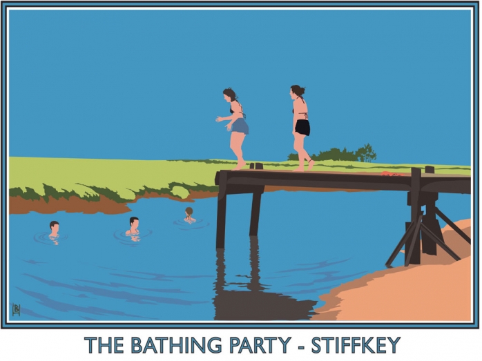 posters, railway posters, Norfolk, stiff key, bryan Harford