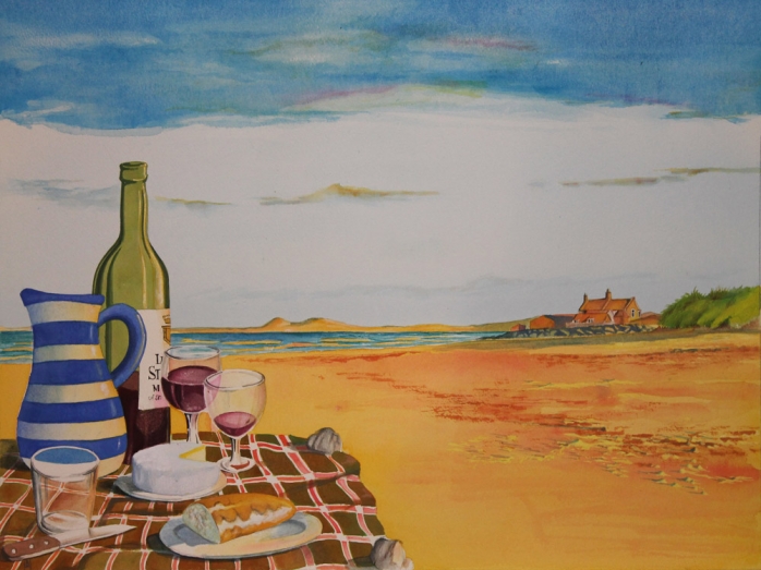 Brancaster   still life    norfolk    bryan harford    gouache