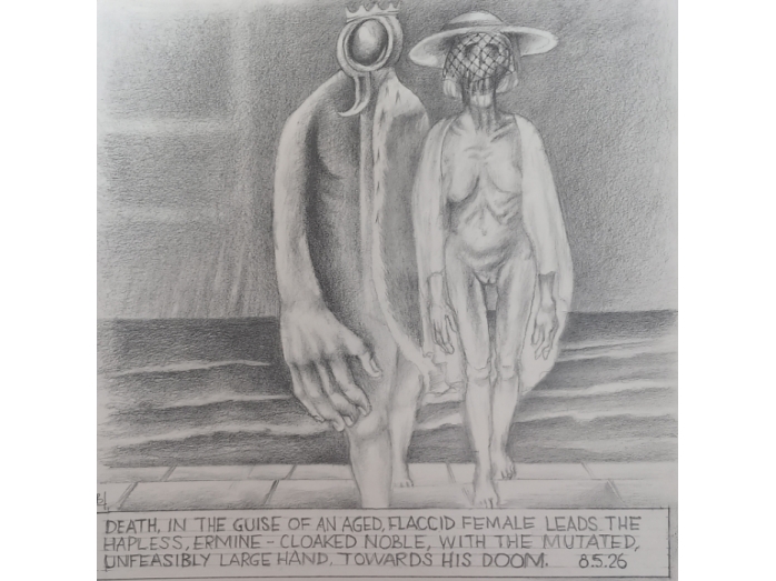 Death, pencil on paper, Bryan Harford